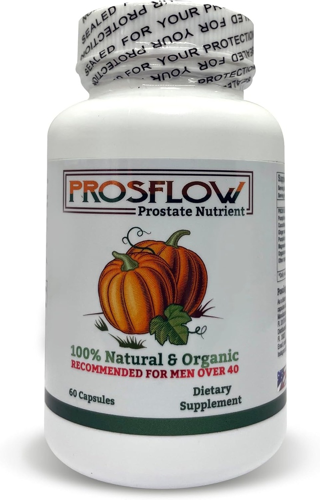 Prosflow Biologische Prostaat Nutriënt 60 Capsules, Ondersteuning voor de gezondheid van mannen