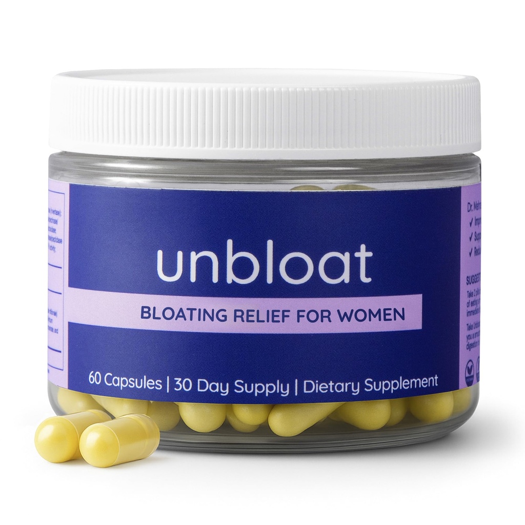 Anti-Bloat pillen voor vrouwen - Bloating Relief for Women & Dispatitive Support Supplement - Verbetert Gut Health - Geen Bloat Formule met Prebiotica & Probiotica - Debloating Supplements - 60 Tellen