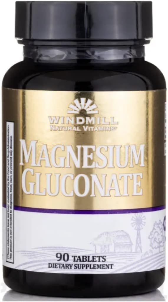 Gluconate de magnésium 90 onglets - de moulin à vent (2Pk)