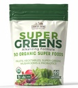 Country Farms Super Greens Natural Flavor, 50 Organic Super Foods, USDA Organic Drink Mix, Fruit, Groenten, Super Greens, met vezels, Paddenstoelen & Probiotica, Ondersteunt Energie, 60 Servings, 900g