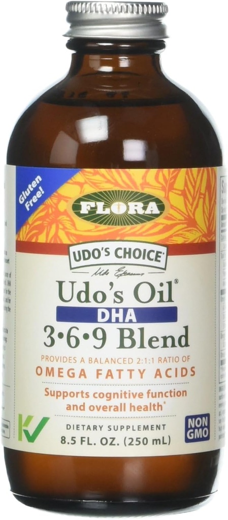 Triple Omega 3-6-9 DHA Oil Blend, 8.5 oz - Non-GMO & Glutenvrij