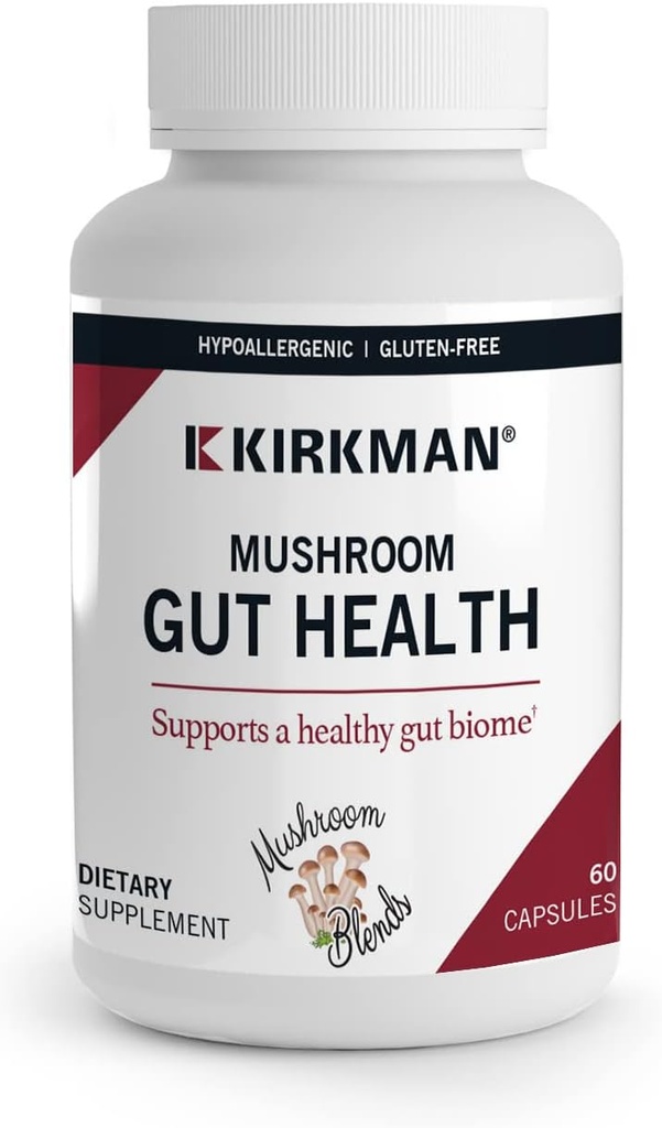 Kirkman - Paddestoel Gut Health - 60 capsules - Ondersteunt Gut Health - Aids Immune Health - Hypoallergeen