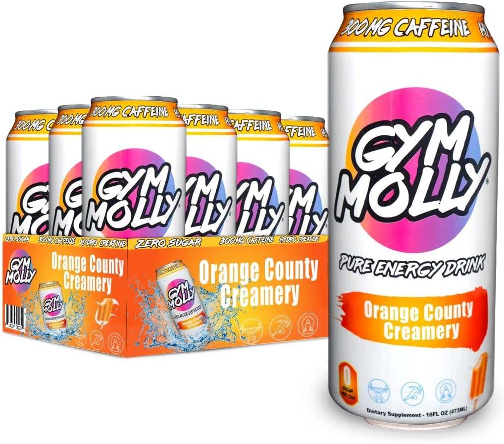 Gymzaal Molly Orange County Creamery Energie Drinkblikken 