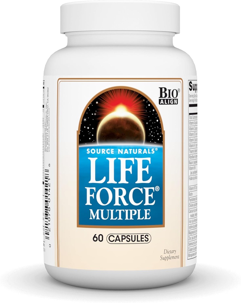 Bron Naturals Life Force Multidaily Multivitamine High Potency Essential Vitamins, Minerals, Antioxidanten & Nutriënten - Energy & Immune Boost* - 60 Capsules