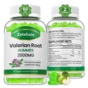 2 Pack Biologische Valeriaan Root Gummies, Kruidensupplement voor Ontspanning & Mood Support, Slaap Gummies Zonder Melatonine voor volwassenen, Veganistisch, Non-GMO, Apple Flavor, 120 Tellen