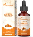 Naturments Kurkuma Curcumin Liquid: Certified Organic Turmeric Curcumin with Ginger & Black Pepper- Joint Support, Immune & Digestief Support, Graceful Aging - 2 Fl Oz