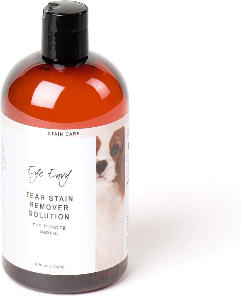 Eye Envy Tear Stain Remover Oplossing voor honden. 100% natuurlijke, veilige. Aanbevolen door AKC Breeders, Veters, Handlers, Groomers. Bevat Colloïdaal zilver. 16 oz. Made in USA