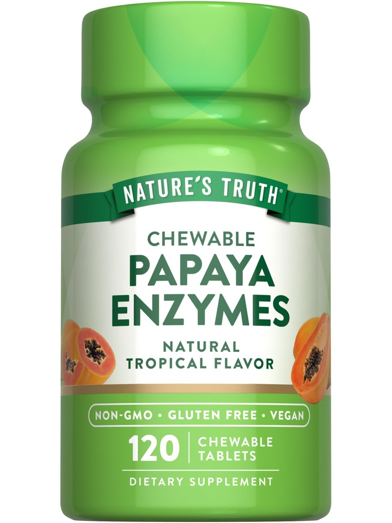 De waarheid van de natuur Papay Enzyme Kauwtabletten 120 Graaf 