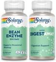 Enzyme de haricots SOLARAY et Super Digestaway - Enzymes digestifs - Alpha Galactosidase, Papaine, Ginger, Pepsin, Betaine HCl, Aloe Vera et plus - Soutien à la digestion et à l'absorption des nutriments, 60/90ct