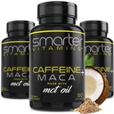 (3 Pack) Slimmere energie pillen, 200mg cafeïne & kokos MCT Olie met Maca Root, 150 Liquid Softgels