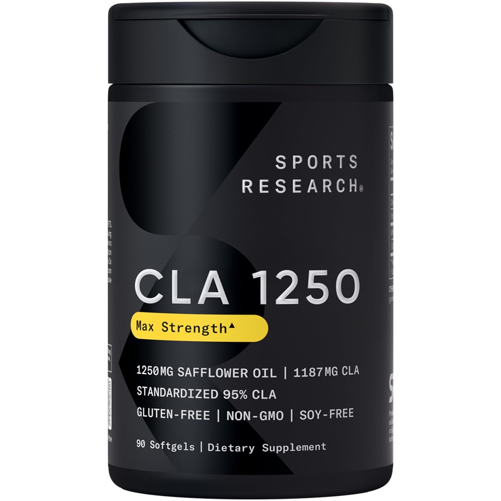Sports Research® CLA 1250mg, 90 Softgels