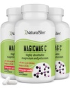 MagicMag C door NaturalSlim, Magnesium Citrate met Kalium voor spierontspanning, Slaapkwaliteit, Zenuwfunctie & Electrolyte Ondersteuning, Dagelijks Magnesium Supplement voor mannen en vrouwen, 100 Capsules 3pk