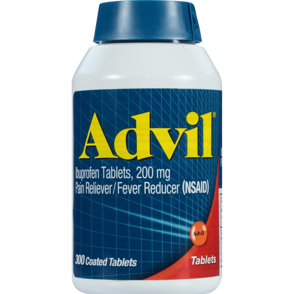 Réducteur de douleur advil et réducteur de fièvre, Ibuprofène 200mg pour soulager la douleur - 300 Compte, Advil PM soulagement de la douleur et aide au sommeil nocturne, Ibuprofène pour soulager la douleur et Citrate de diphénhydramine - 2 Compte