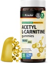 BIO KRAUTER Acetyl L Carnitine Gummies - 1500 mg sterkte - 90 Vegan Kauwen - Amino Acid Acetyl L Carnitine Supplement - Pectine Based, Non-GMO