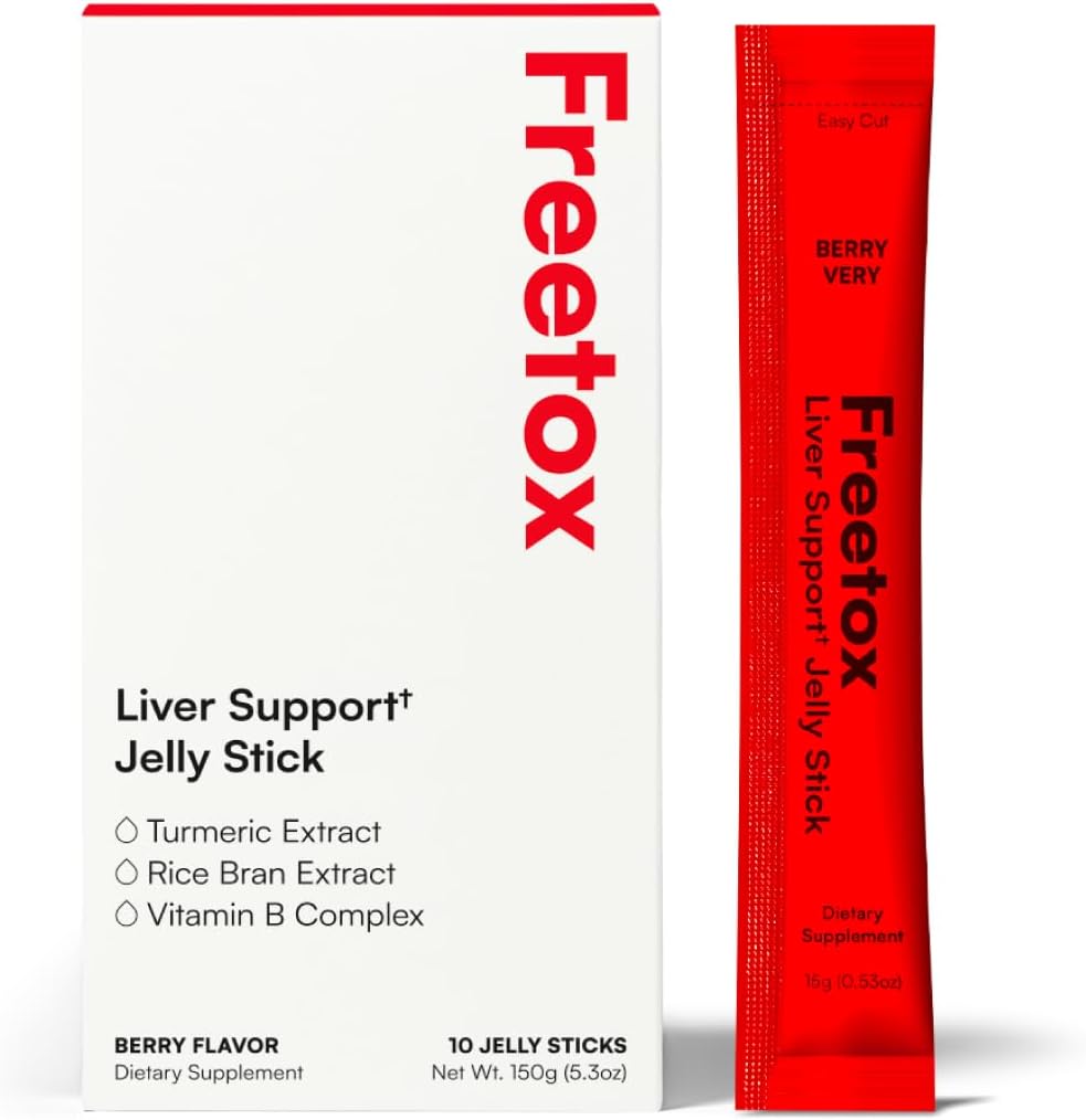 Freetox Liver Detox Jelly Sticks Pre-Party Hangover Support & Next-Day Recovery Supplement 