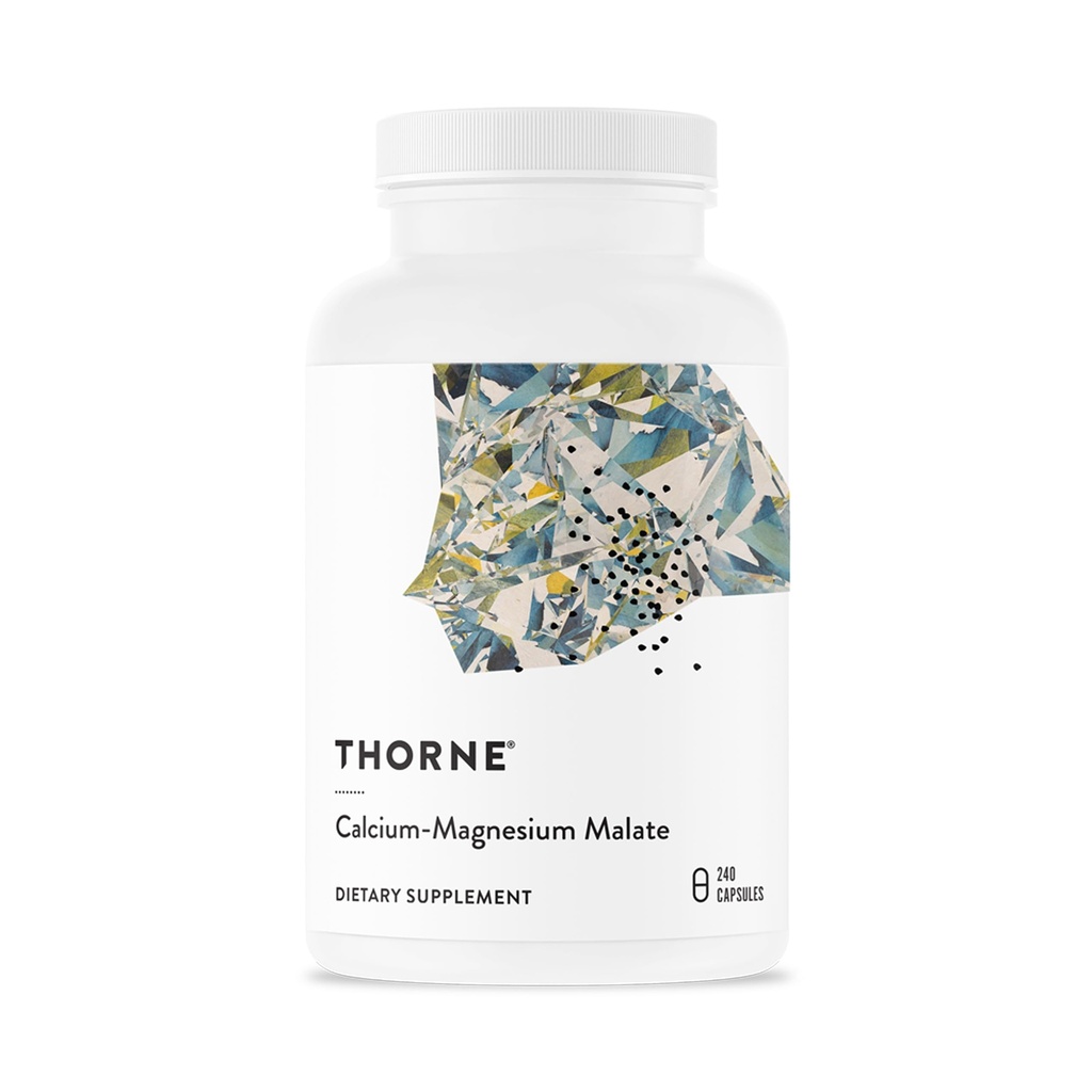 THORNE - Malate de calcium-Magnésium - Supplément sans gluten avec du magnésium et du calcium soutient la santé osseuse et la fatigue musculaire* - 240 capsules
