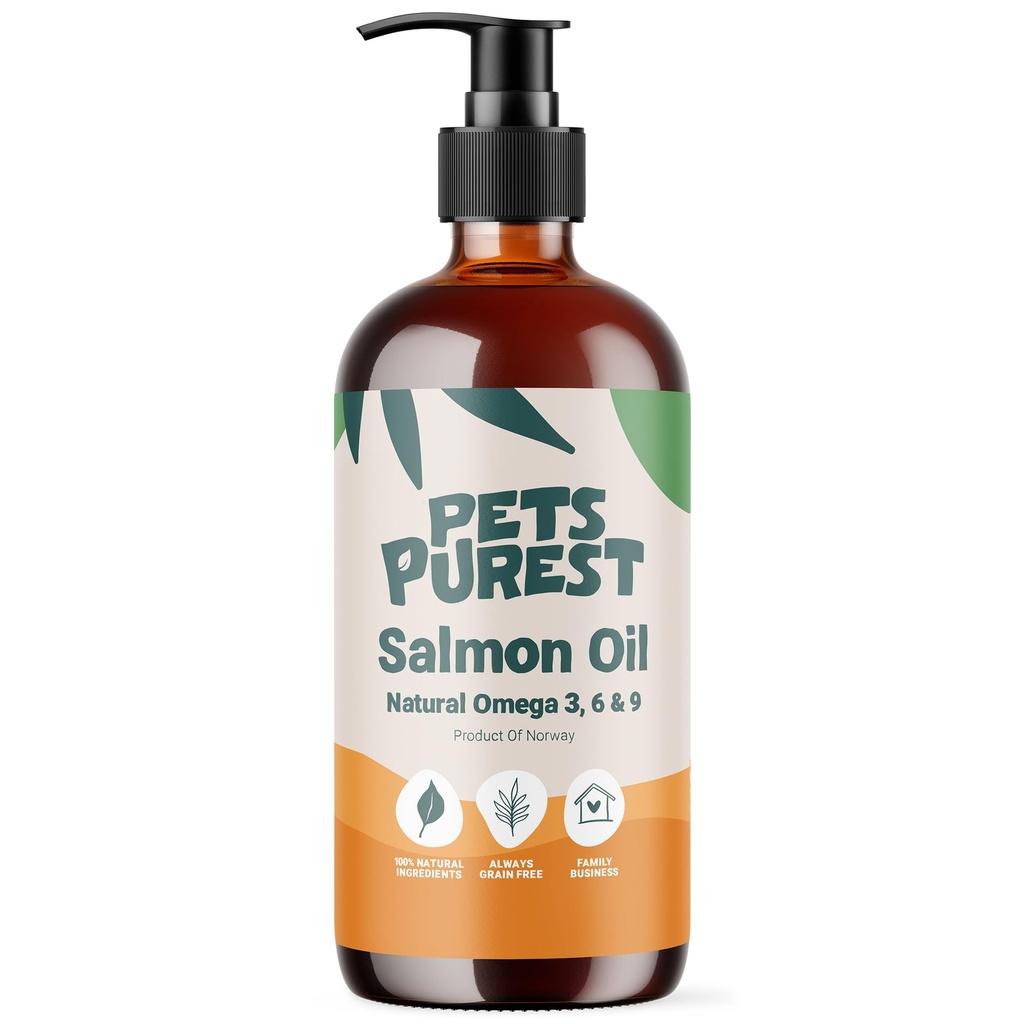 Huisdieren Zuiverste Zalmolie voor honden, katten, paarden, Fretten & Huisdieren - 32 Fl Oz 100% Pure Premium Food Grade - Natural Omega 3, 6 & 9 Supplement - bevordert jas, huid, gewrichts- en hersengezondheid