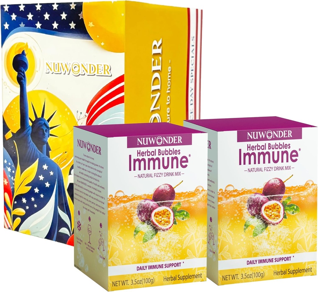 Immuun Booster Fizzy Drink Mix Kruidensupplement Gemaakt met Astragalus, Gember, Jujube, Atractyloden, Passiefruit, Geen Kunstmatig, 10 verpakkingen (2 dozen)