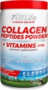 Full Life Collageen Peptides Powder - Bovine Collageen Supplement with Hyaluronic Acid - Hydrolyzed Collageen Powder for Women and Men - Kosher, Gluten-Free - 300g