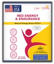 Red Energy & Endurance Patch - Énergie Naturelle - USA Made - 30 Patches