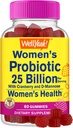 25 miljard Probiotica voor vrouwen Gummies met Cranberry en D-Mannose - 12 Strains - Vaginale Gezondheid, Digestieve Ondersteuning, Gut Health en Vrouwelijke Gezondheid - 60 Gummies
