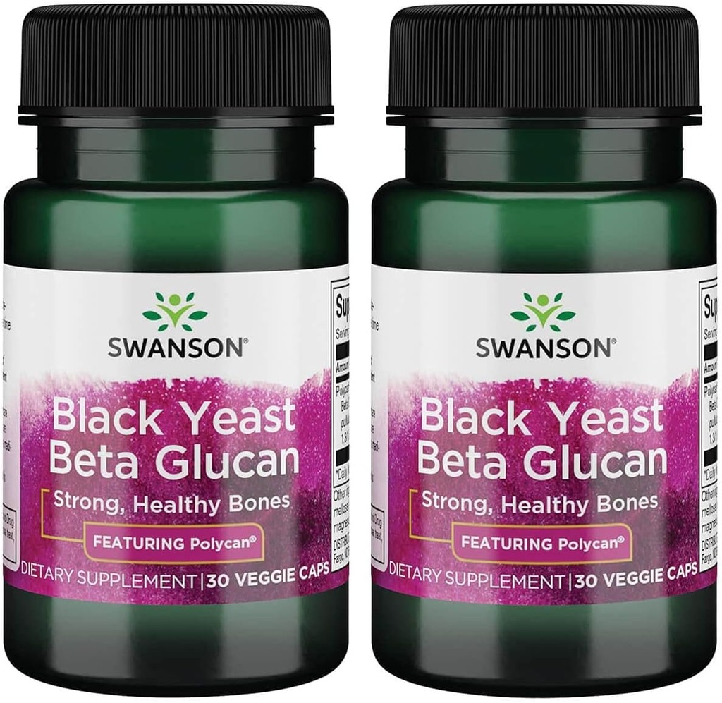 Swanson Polycan Black Gist Beta Glucan 150 Milligram 30 Veg Capsules (2 verpakkingen)