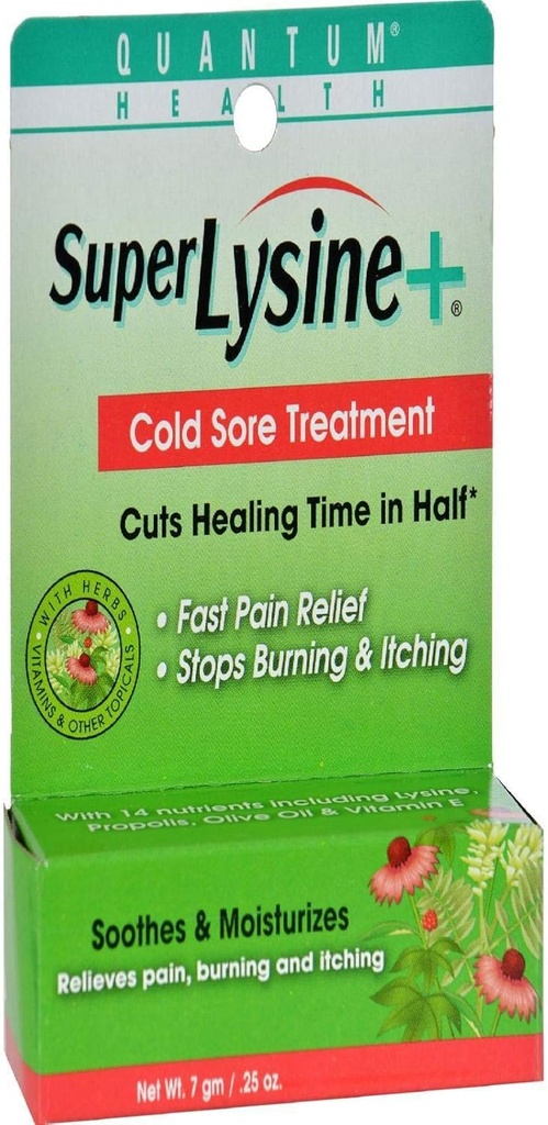 Quantum Super Lysine Plus Crème de traitement des plaies froides - 0,25 Oz