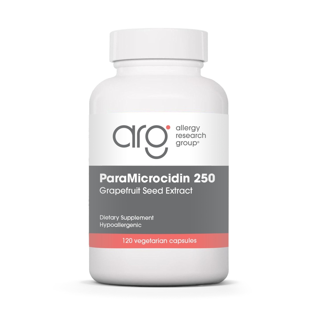 Allergie Onderzoeksgroep ParaMicrocidine 250 Supplement - Grapefruit Zaad Extract 500mg, Ondersteunt Metabole Functie, Contaminant Vrij, Vegetarische Capsules - 120 Tellen