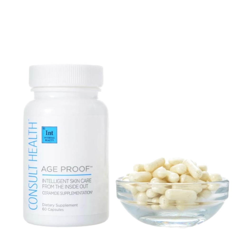 Consulter Health Age Proof Ceramide Dietary Supplement - Acide hyaluronique pour peau hydratée et plumpienne - Capsules 60 Compte (paquet de 1)