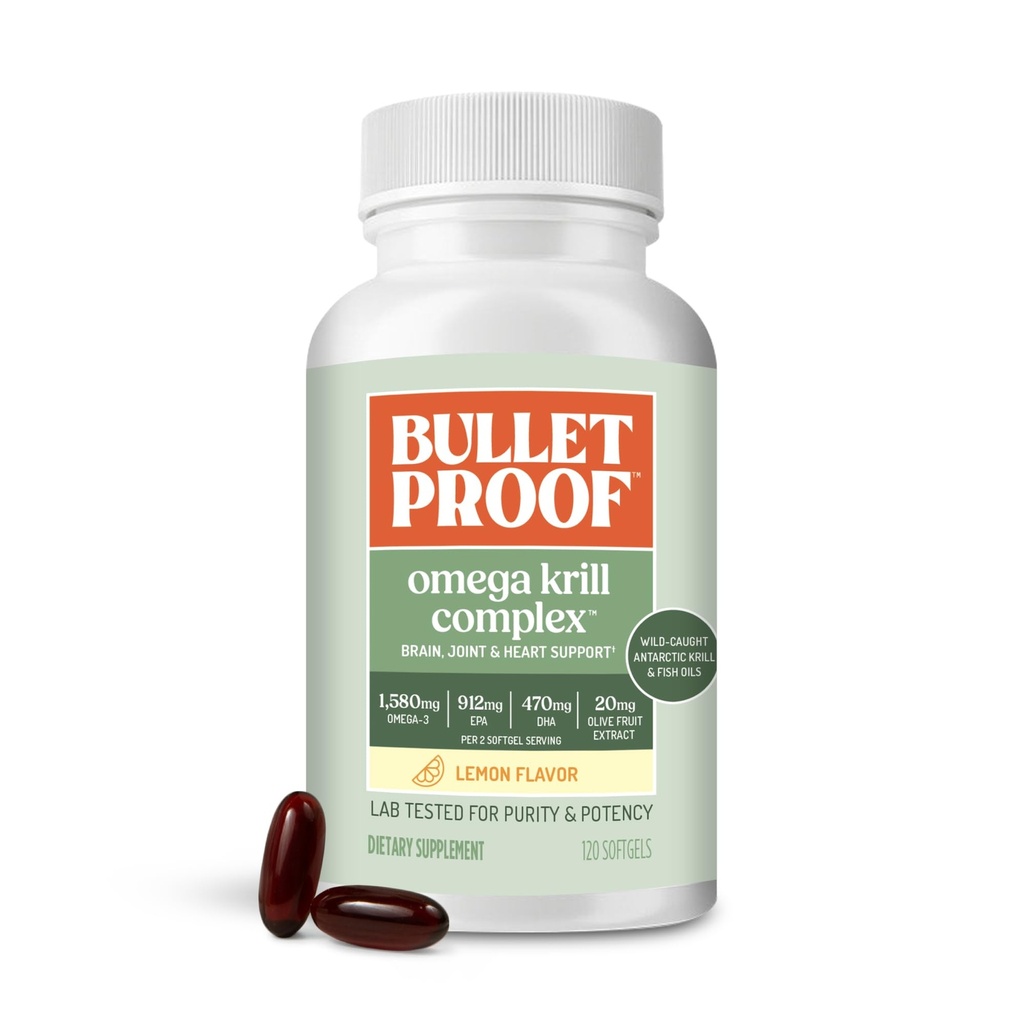 Omega Krill Complex Softgels, 120 Comte, supplément huile de poisson pour la santé du cerveau et du coeur