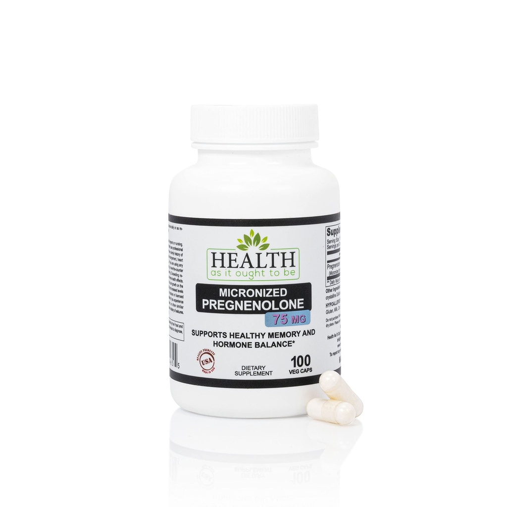 Gezondheid zoals het moet worden Pregnenolone 75 mg supplement 
