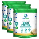 BioTrust Poudre de protéines à faible teneur en glucides – Mélange naturel et délicieux de lactosérum et de la caséine de vaches sans hormones à l'herbe – Non OGM, sans soja, sans gluten, sans hormones (Vanilla, 3-Pack)