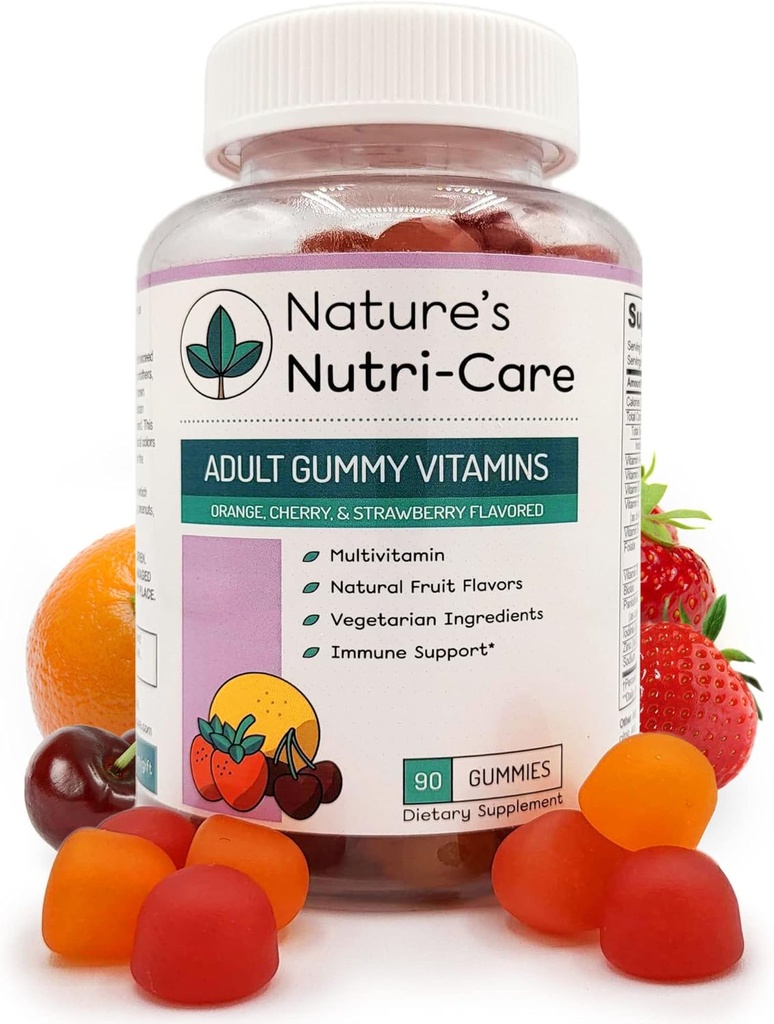Nature's Nutri-Care Gummy Vitamines - Multivitamines voor vrouwen, Heren Multivitamine Gummies, Kauwbare Vitamine voor Volwassenen, Vrouwen en Mannen Multi Supplementen, Natuurlijke Vegetarische Gummy, Made in USA
