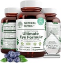 Natural Nutra Ultimate Eye Health Supplement - Blauwe bosbes Extract Blend for Day and Night Vision Support, Promoot kleurperceptie & Eye Clarity - Non-GMO, Vegan - 30 Capsules (pack of 2)