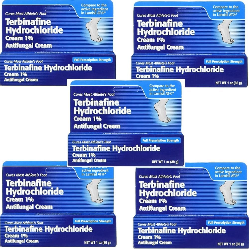Terbinafine Hydrochloroide 1% voor 1 week Atleten Foot Treatment AntiFungal Cream Fast Symptoom Relief & voorkomt herhaling 30 g verpakking