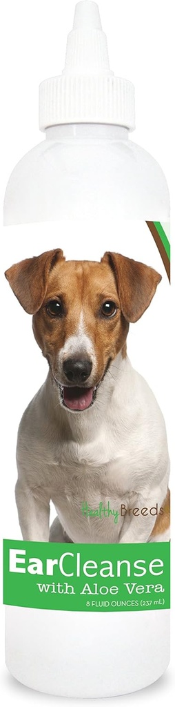 Gezond ras Jack Russell Terrier oor reiniging met Aloë Vera Cucumber Melon 8 oz