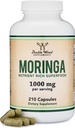 DWS Organic Moringa Capsules 1000mg - Pure Moringa Powder for Energy & Immune Support - Green Superfood Rich in Antioxidanten, Essentiële Vitaminen & Aminozuren - 105 Vegan Capsules
