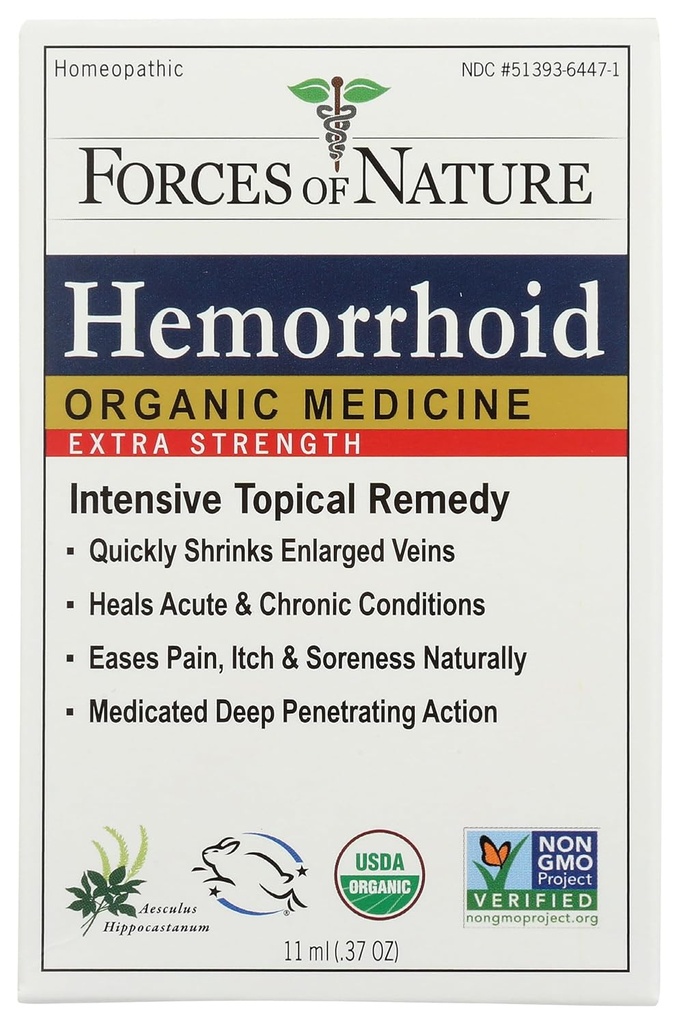 FORCES OF NATUUR Biologische aambeien controle extra sterkte, 0,37 OZ