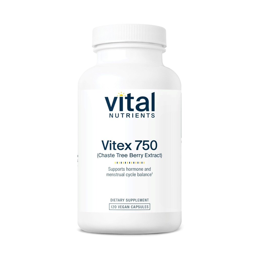 Vitale Nutriënten Vitex 750 750mg Chaste Tree Berry Extract Ondersteuning voor Hormone, Vruchtbaarheid en Menstruele Cycle Balance* 