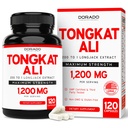 Tongkat Ali For Men 1200mg (200 à 1 extrait) - 120 Capsules - Supplément Longjack - Supplément Premium Tonkat-Ali - Soutien de la force, de la conduite, de la performance sportive et de la masse musculaire - Sans gluten et sans OGM