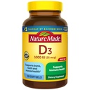 Nature faite vitamine D3 1000 UI (25 mcg), supplément de vitamine D pour os, dents, muscles et immunitaires, 180 Softgels, 180 jours d'approvisionnement