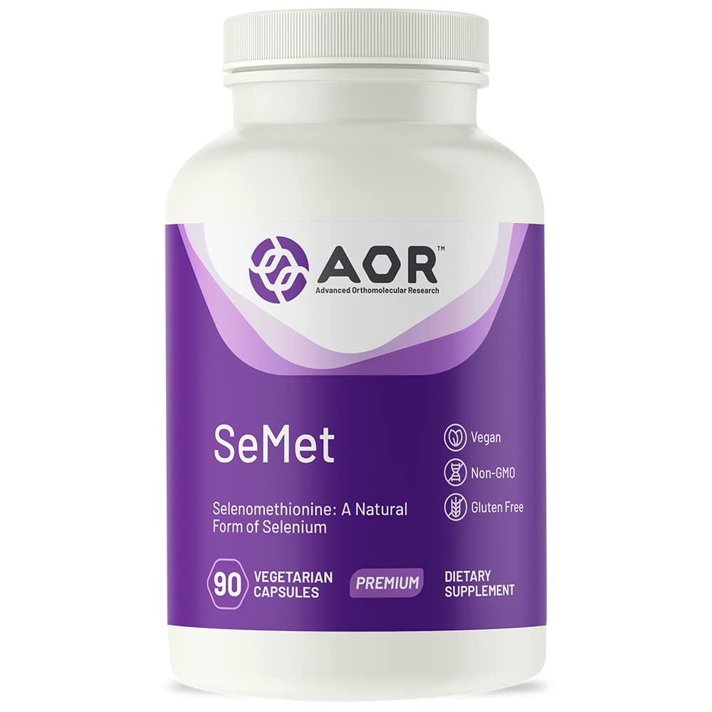 AOR, SeMet, Selenomethionine een natuurlijke vorm van selenium, ondersteunt normale celgroei en ontwikkeling, bevordert immuniteit, minerale supplement, 90 capsules (90 porties)