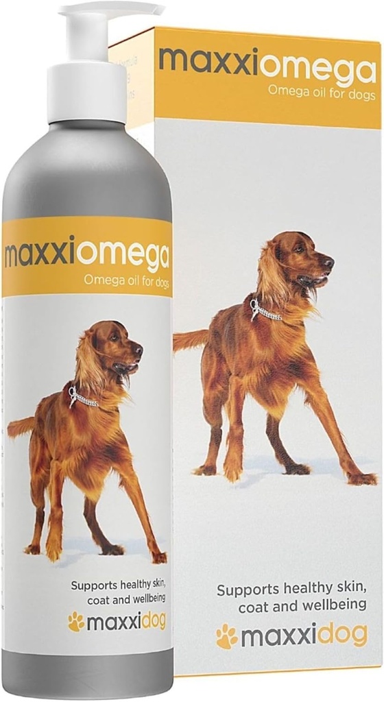 maxxipaws maxxiomega Omega 3, 6 & 9 Oil Supplement - Skin & Coat Ondersteuning voor honden, 10oz