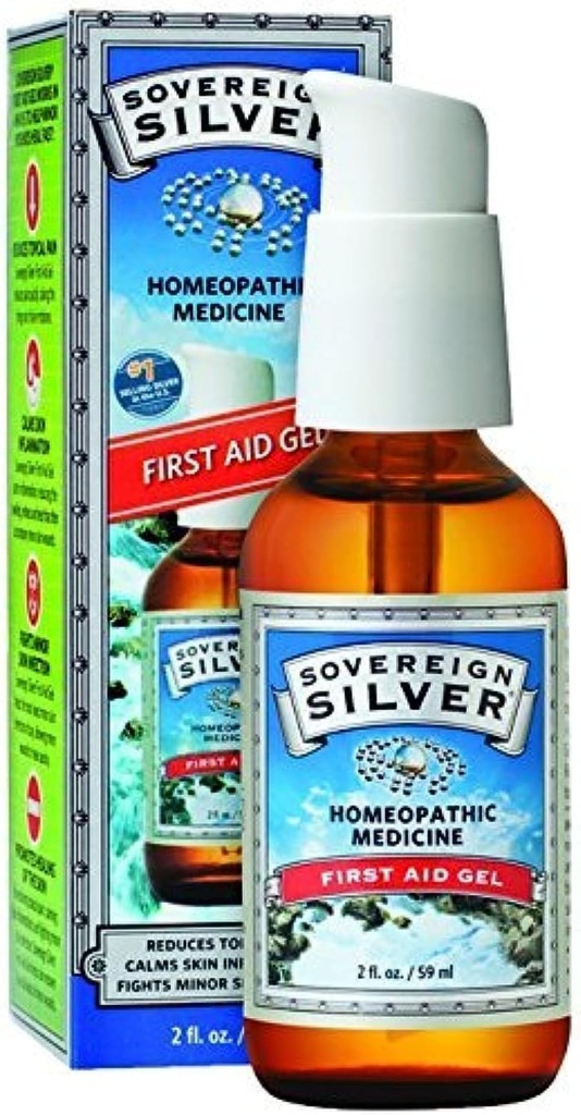 Sovereign Silver First Aid Gel - Homeopathische Geneeskunde, 2oz (59ml) - Wees voorbereid op kleine misstappen in het leven (pakket van 2)
