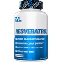 Evluution Anti Vieillissement Trans Resveratrol Supplément Nutrition Super Antioxydant Supplément avec 250mg Trans-Resveratrol de Resveratrol 500mg Extrait japonais Knotweed pour la santé immunitaire et cardiaque
