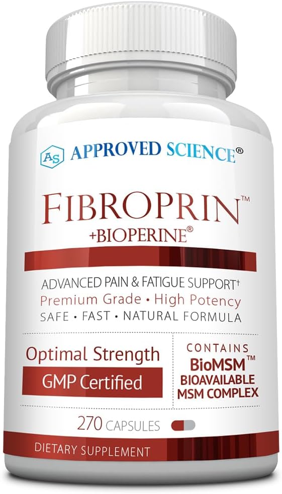 Goedgekeurde Science Fibroprin - Gemakkelijk Zenuw- en Spierpijn - Verbeteren Mobiliteit - 270 Capsules - 3 maand levering - Made in The USA
