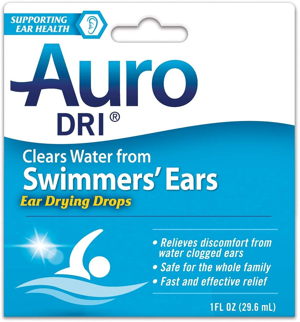 Speciale verpakking van 5 Del Pharmaceuticals Auro-Dri Ear Water-Drying Aid 1 fl oz (29,6 ml)