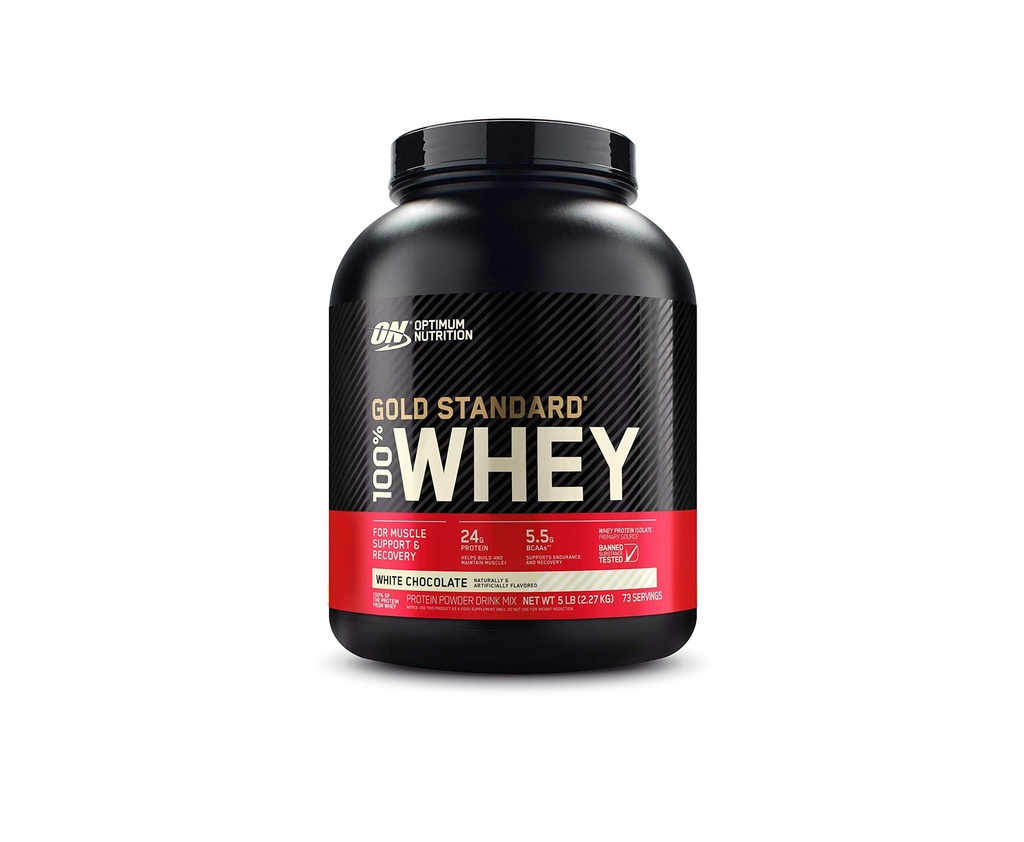 Optimum Nutrition Or Standard 100% Whey Chocolat blanc -- 5 lbs