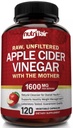 Apple Cider Vinegar Capsules met de moeder - 120 Vegan ACV Pillen - Beste supplement voor gezond gewichtsverlies, dieet, Keto, spijsvertering, detox, Immune - Krachtige Cleanser & Appetite Suppressant Non-GMO