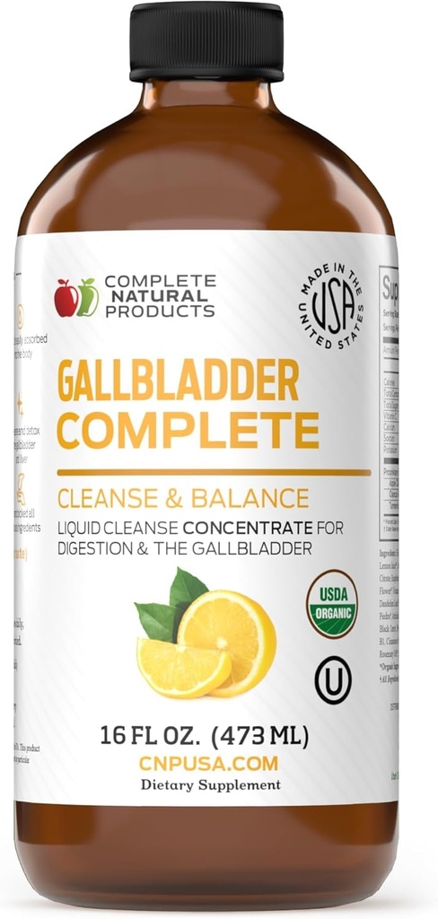 Complete Natural Products Gallblad Complete 16oz, Chanca Piedra 16oz, Lever Complete 16oz Bundle